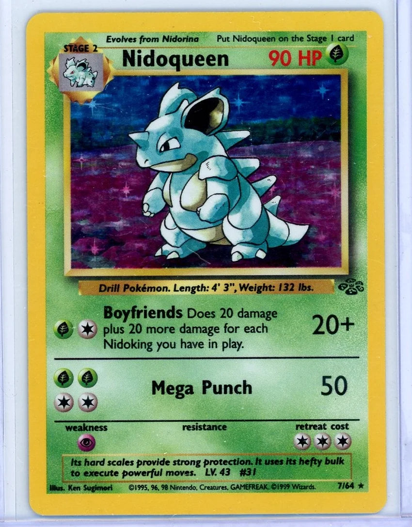 Nidoqueen Pokémon Jungle Holo #7/64
