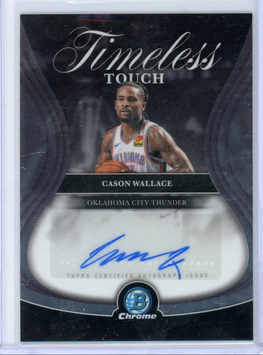 Cason Wallace 2025-26 Bowman Basketball Timeless Touch Autograph