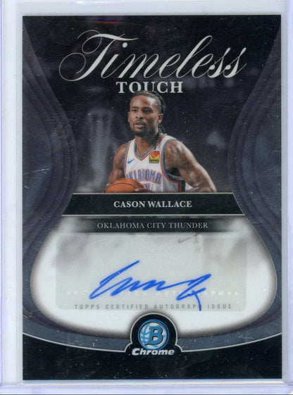 Cason Wallace 2025-26 Bowman Basketball Timeless Touch Autograph