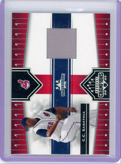 C.C. Sabathia 2005 Donruss Champions Impressions Jersey Relic