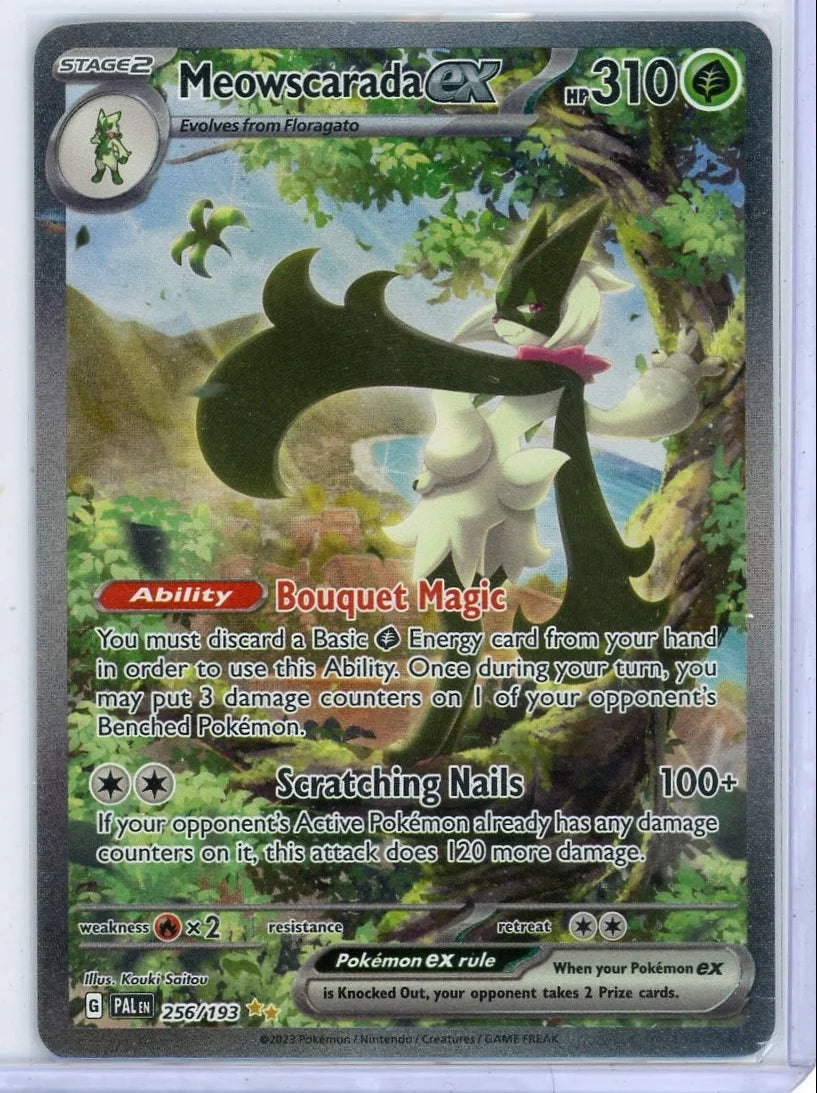 Meoscarada ex 2023 Pokemon Paldean Fates Special Illustration rare #256/193 LP