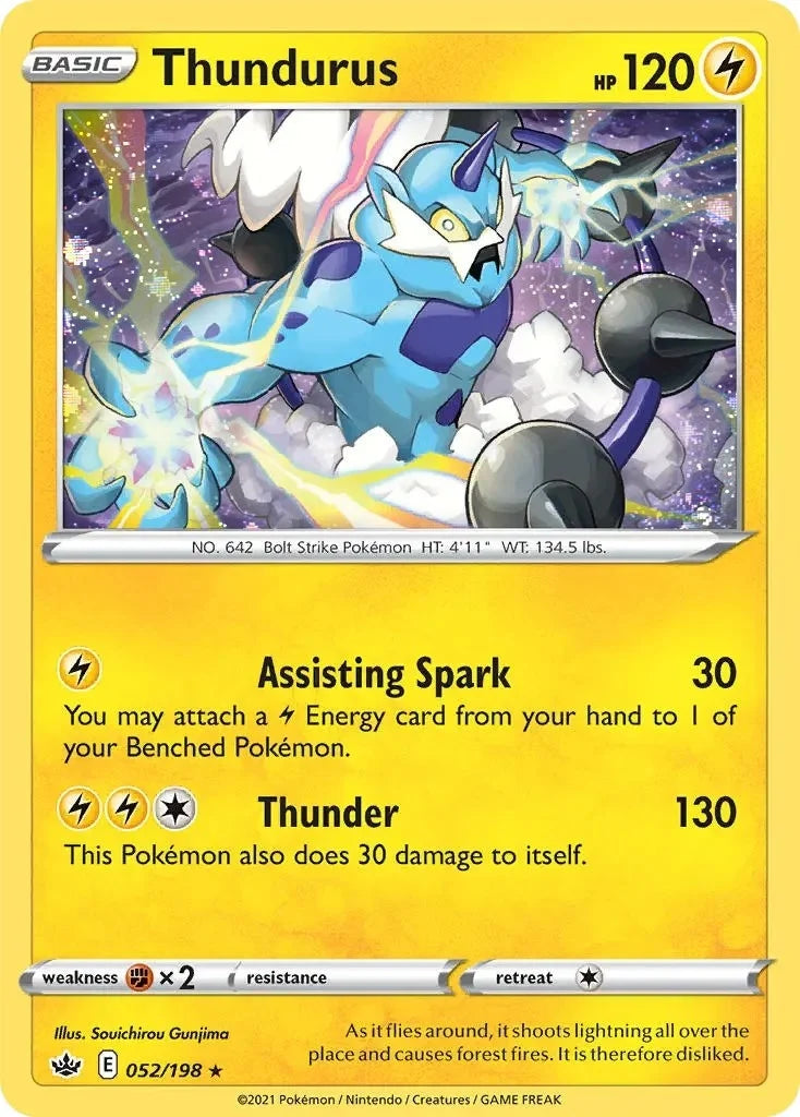 Thundurus - 052/198 (Cosmos Holo) (052/198) (Blister Exclusives) (BLE)