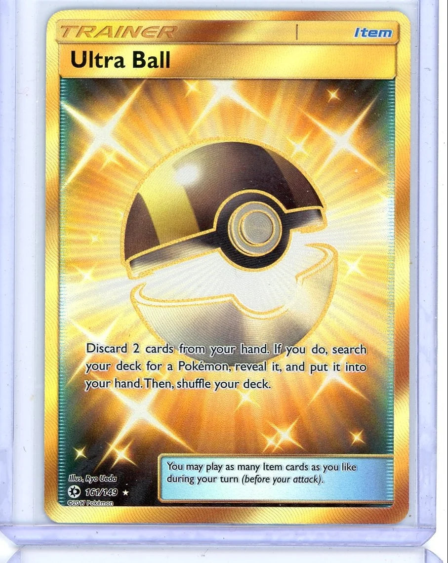 Ultra Ball Trainer 2017 Pokémon rare lucky gold holo 161/149