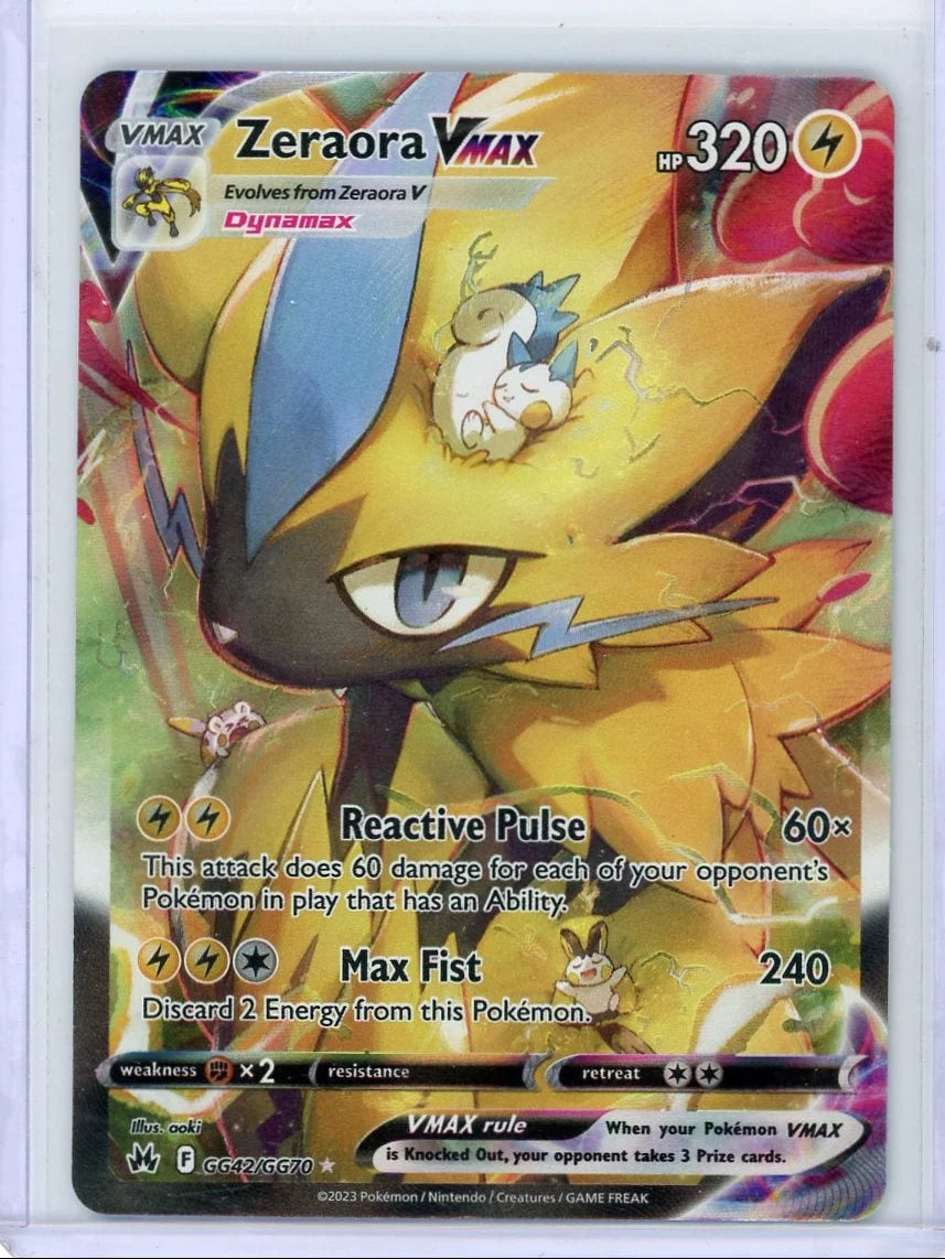 Zeraora Vmax Pokémon Crown Zenith Ultra Rare #GG42/GG70