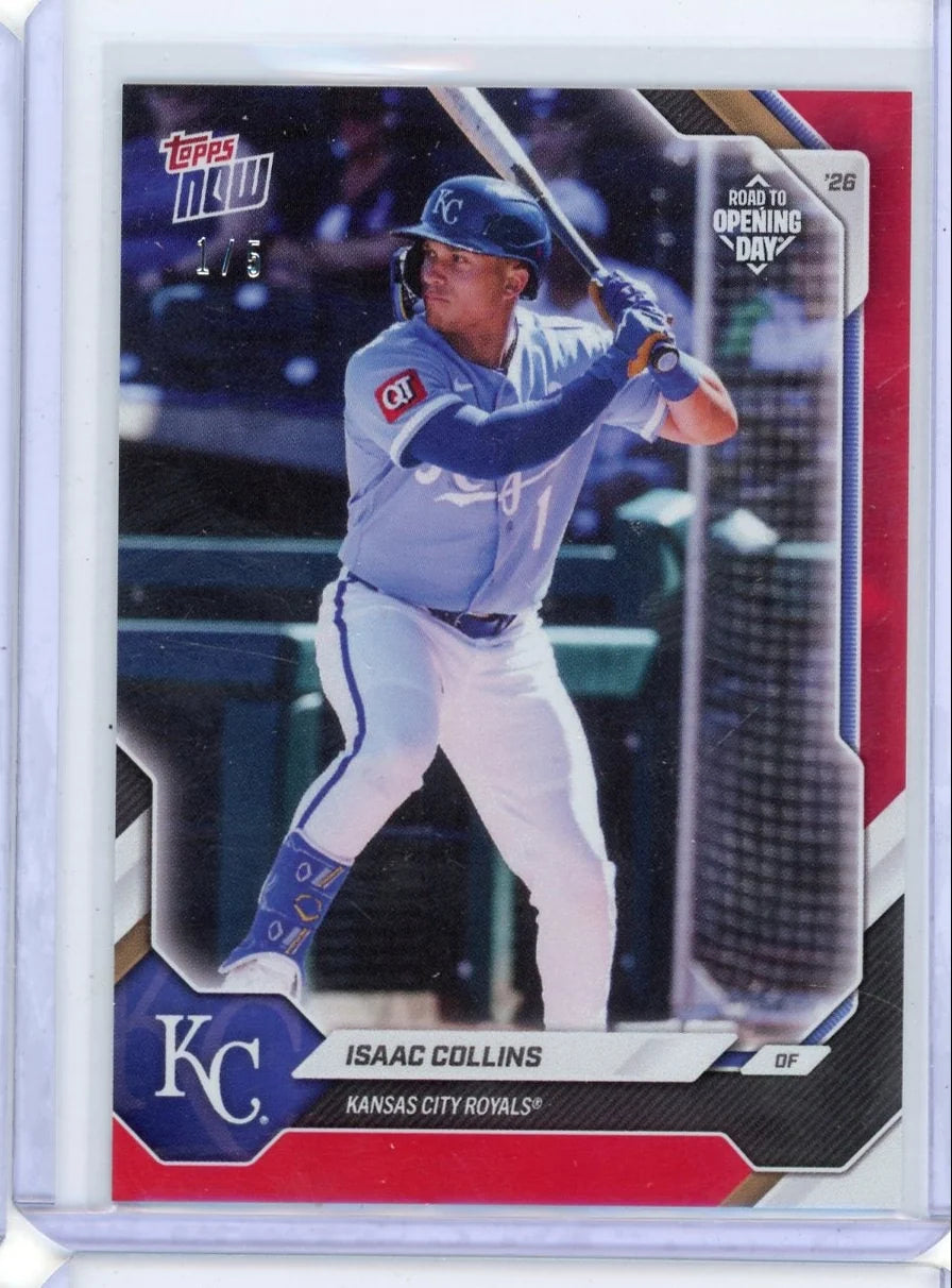Isaac Collins 2026 Topps Now Opening Day Red Foil #'d 1/5