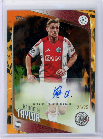 Kenneth Taylor 2025-26 Topps UEFA autograph #'d 25/25