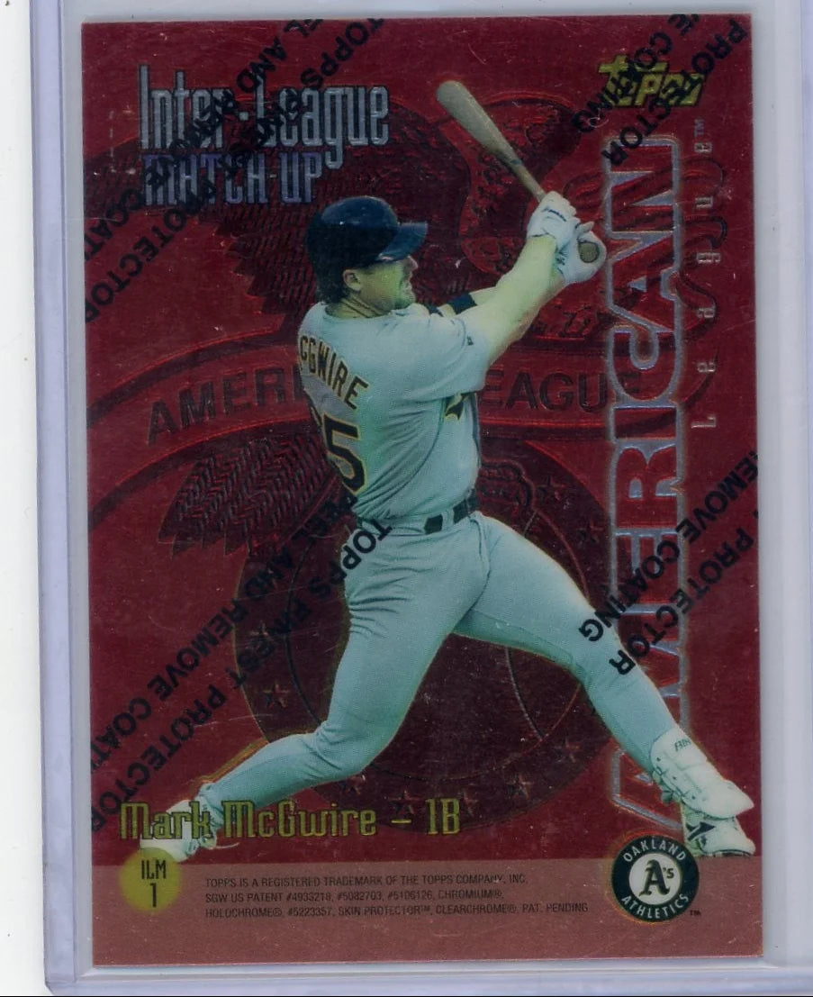 Barry Bonds, Mark McGuire Topps 1996 Inter League Match Up