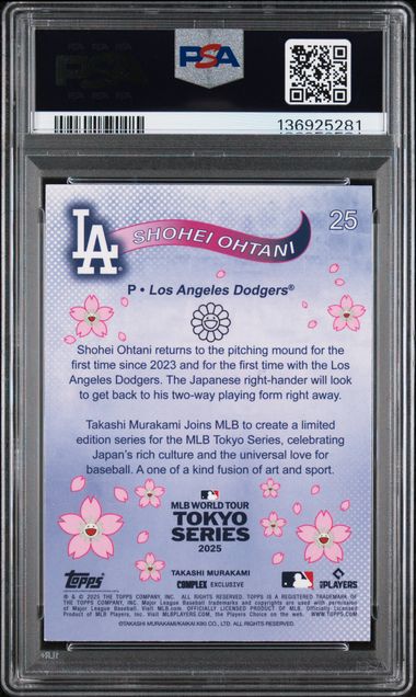 Shohei Ohtani 2025 Topps Murakami Tokyo Series #25 PSA 9