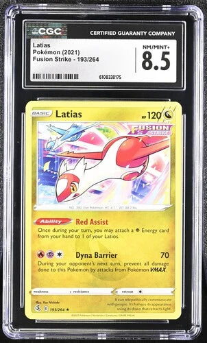 Latias 2021 Pokemon Fusion Strike #193/264 CGC 8.5
