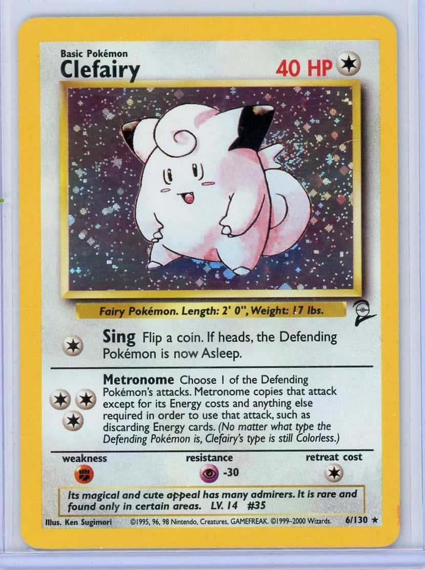 Clefairy 2000 Pokemon Base Set 2 holo #6/130 LP