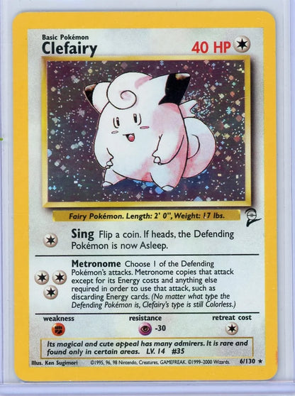 Clefairy 2000 Pokemon Base Set 2 holo #6/130 LP