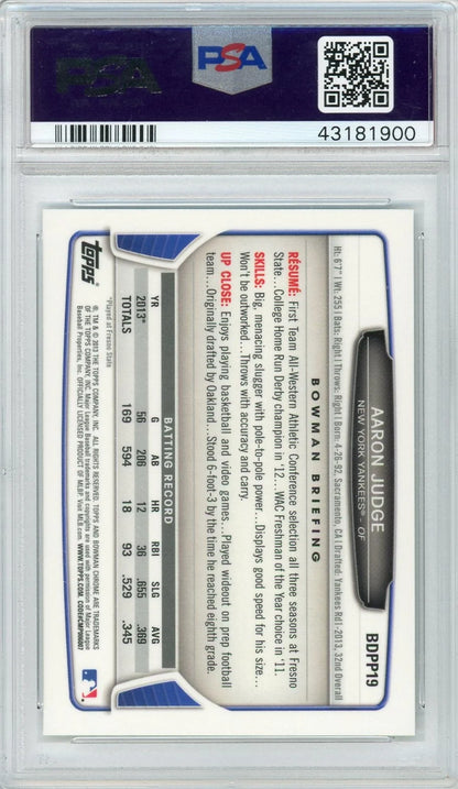 Aaron Judge 2013 Bowman Chrome #BDPP19 PSA 10