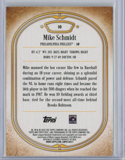 Mike Schmidt 2026 Topps Tier One Purple Foil #'d /50