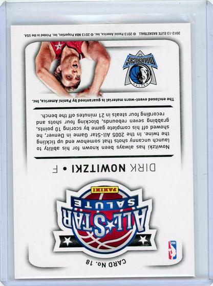 Dirk Nowitzki 2012-13 Donruss Elite All-Star Salute relic