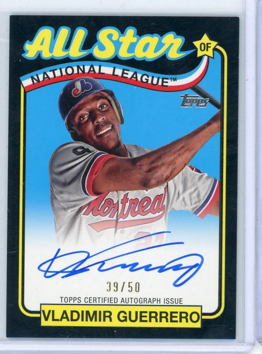 Vladimir Guerrero 2024 Topps Update 1989 All-Stars Black Auto #'d 39/50