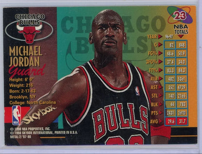 Michael Jordan 1997-98 SkyBox Metal Universe Championship #23