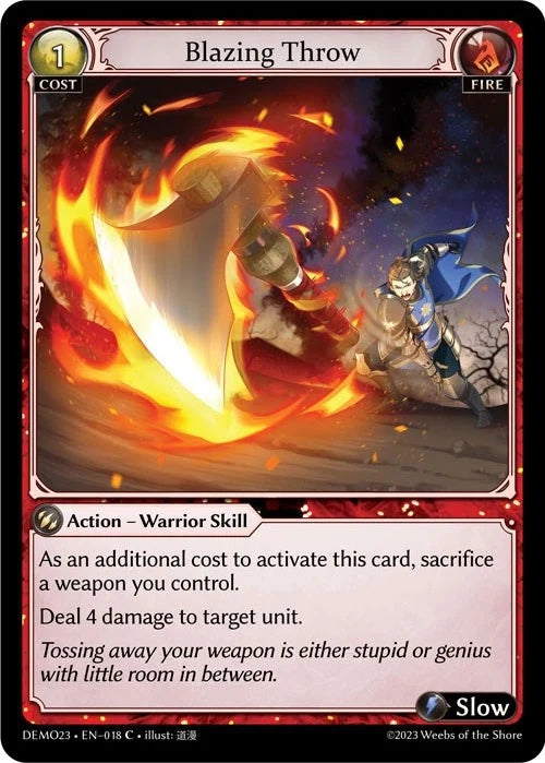 Blazing Throw (018) (2023 Demo Deck) (DEMO23)