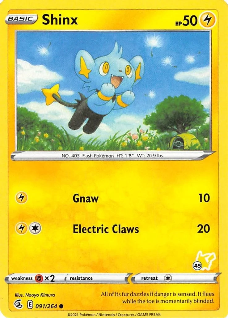 Shinx - 091/264 (#45 Pikachu Stamped) (091/264) (Battle Academy 2022) (BA22)