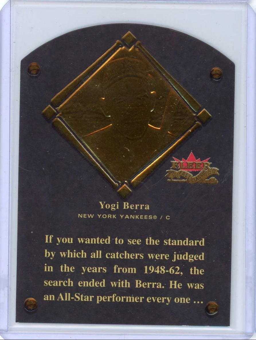 Yogi Berra 2002 Fleer Fall Classic HoF die-cut #'d 1626/1972