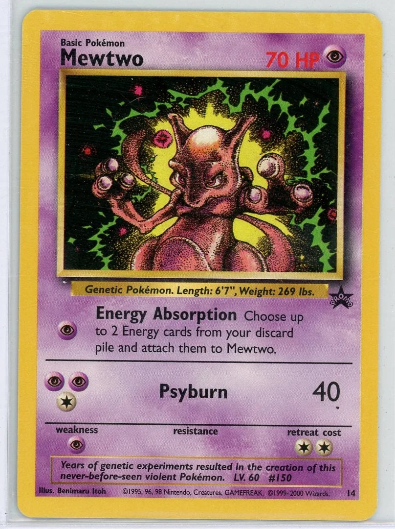 Mewtwo 2000 Pokemon Black Star Promo #14 LP/NM
