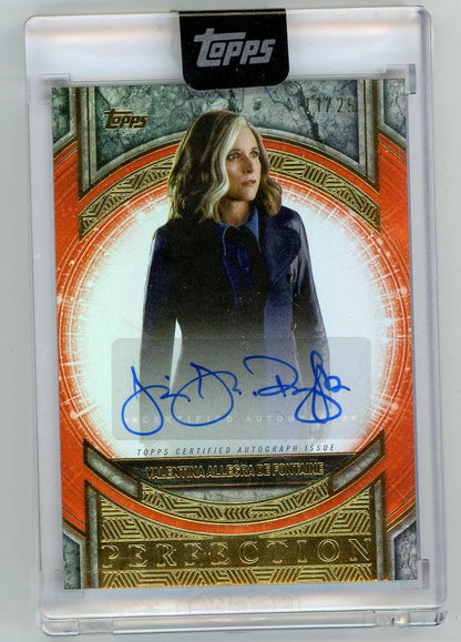 Valentina Allegra de Fontaine (Julia Louis-Dreyfus) 2025 Topps Marvel The Collector Perfection auto orange (encased) #'d 11/25