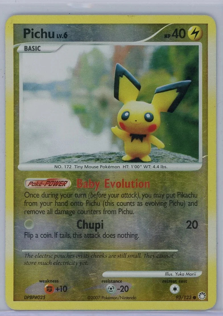 Pichu Pokémon Mysterious Treasures Common Reverse Holofoil #93/123 (LP)