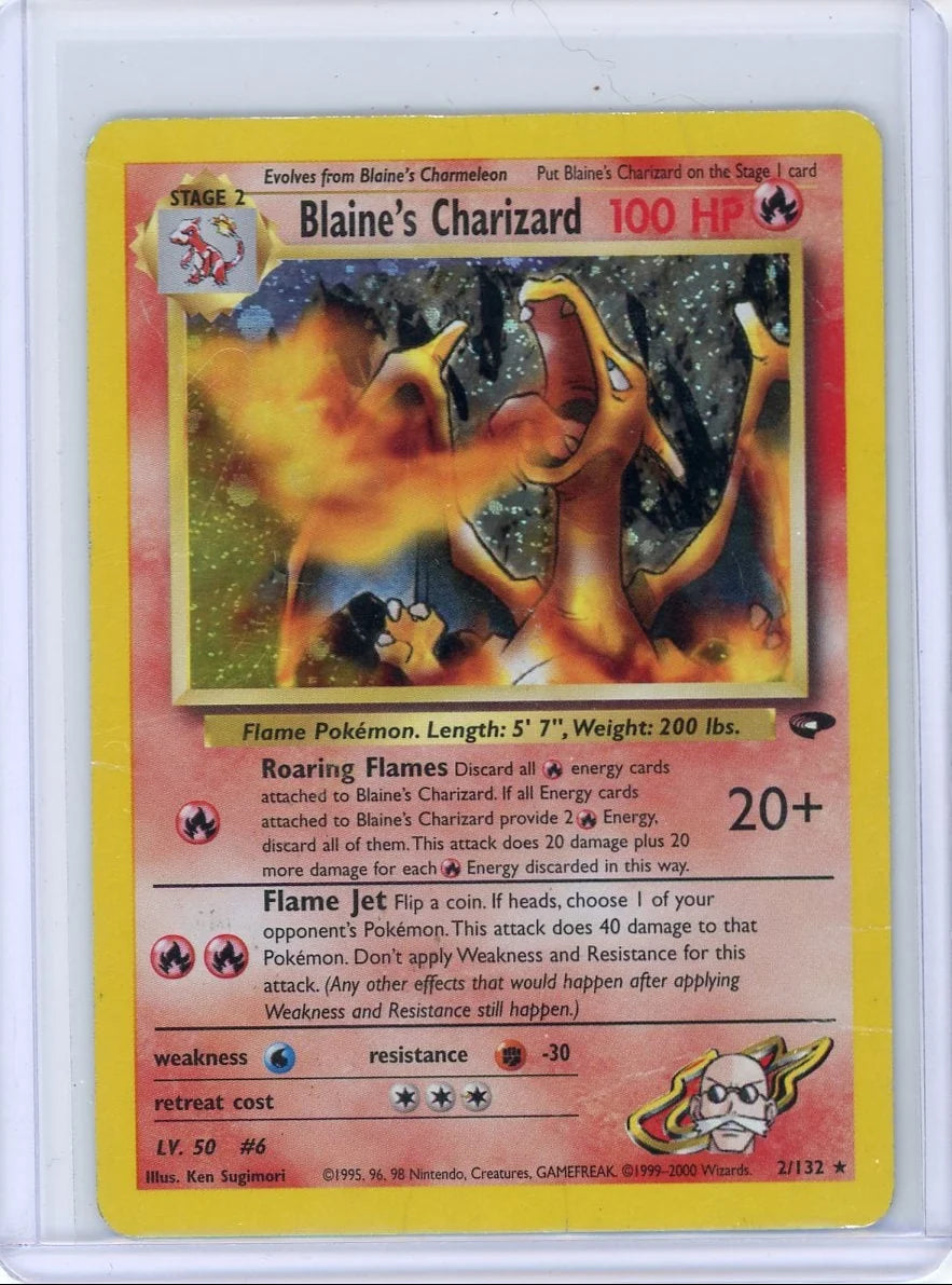 Blaine's Charizard Pokémon Gym Challenge Holo #2/132 (DMG)