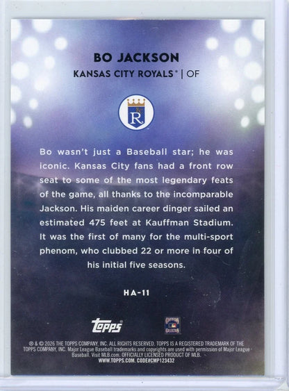 Bo Jackson 2026 Topps Home Field Advantage SSP