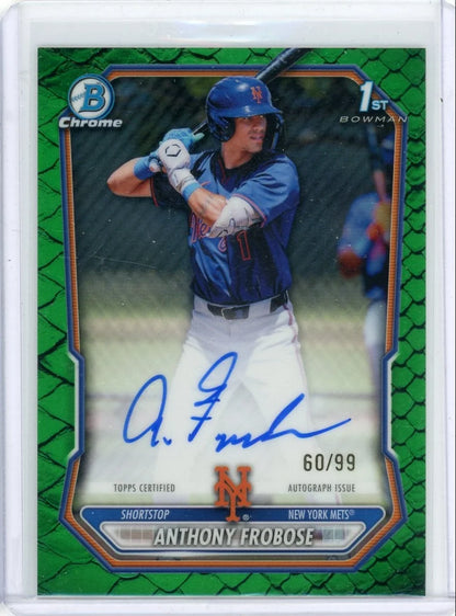 Anthony Frobose 2026 1st Bowman Chrome Green Reptilian Auto #'d 60/99