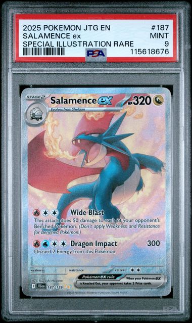 Salamence ex Pokémon Journey Together Special Illustration Rare #187/159 PSA 9