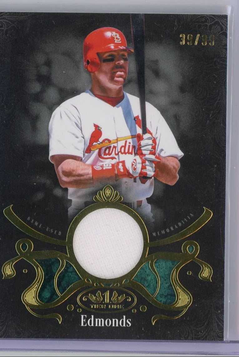 Jim Edmonds 2026 Topps Tier One Shadow Relic #SR-JE #'d /99