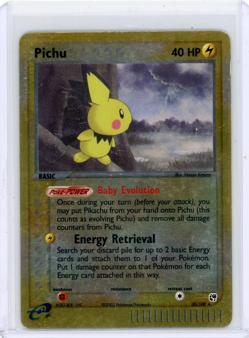 Pichu Pokémon Sandstorm Reverse Holo #20/100 (LP)