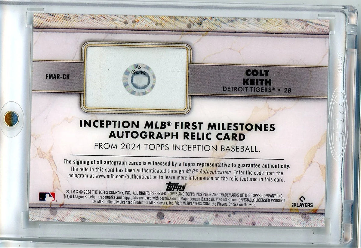 Colt Keith 2024 Topps Inception First Milestones RPA #'d 44/99