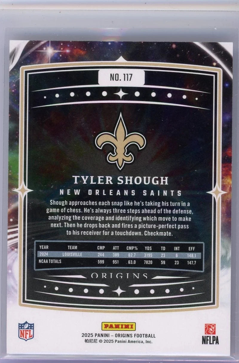Tyler Shough 2025 Panini Origins RC #'d 025/225