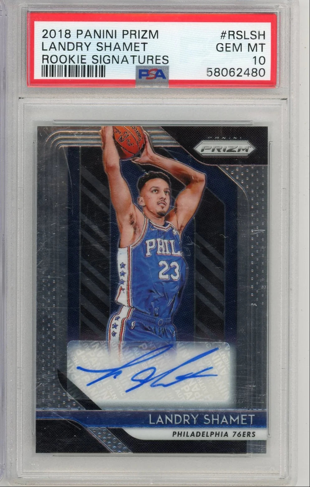 Landry Shamet 2018 Panini Prizm autograph rookie card PSA 10