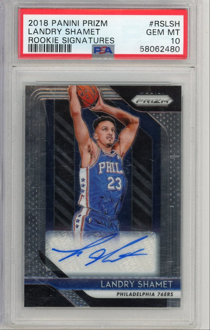 Landry Shamet 2018 Panini Prizm autograph rookie card PSA 10