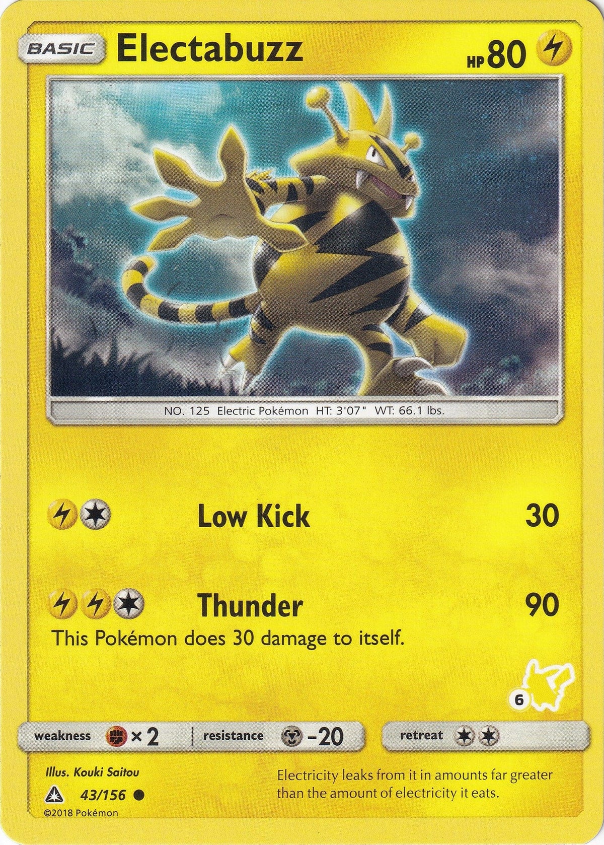 Electabuzz - 43/156 (#6 Pikachu Stamped) (043/156) (Battle Academy) (BTA)