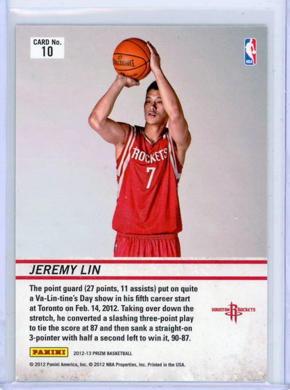 Jeremy Lin 2012-13 Panini Prizm Downtown Bound silver prizm