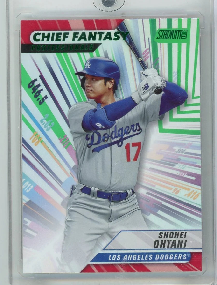 Shohei Ohtani 2024 Topps Stadium Club Chief Fantasy Professionals Green #'d 03/50