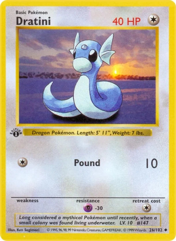 Dratini (026/102) (Base Set (Shadowless)) (BSS)