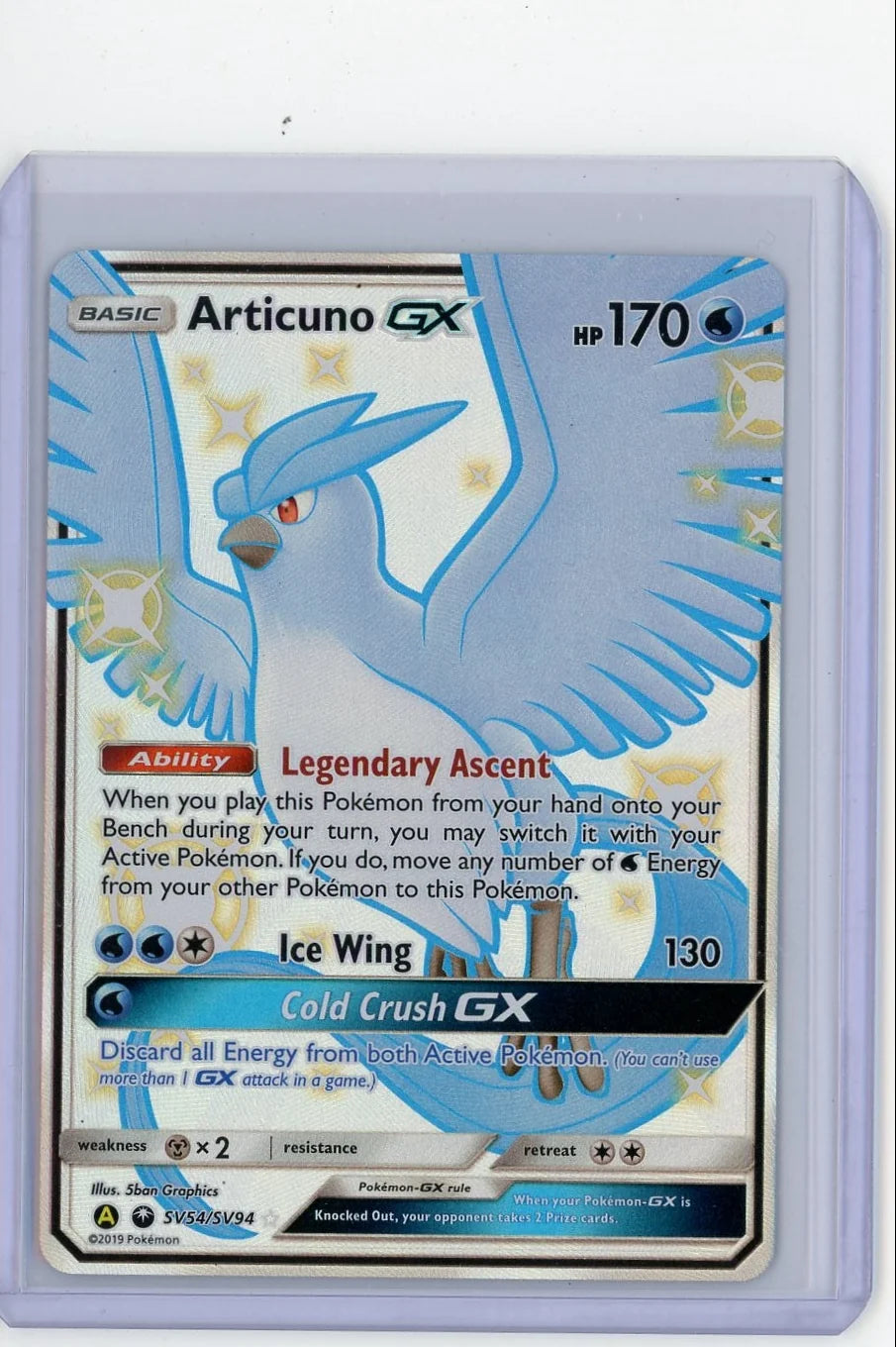 Articuno GX 2019 Pokemon Shiny Vault #SV54/SV94