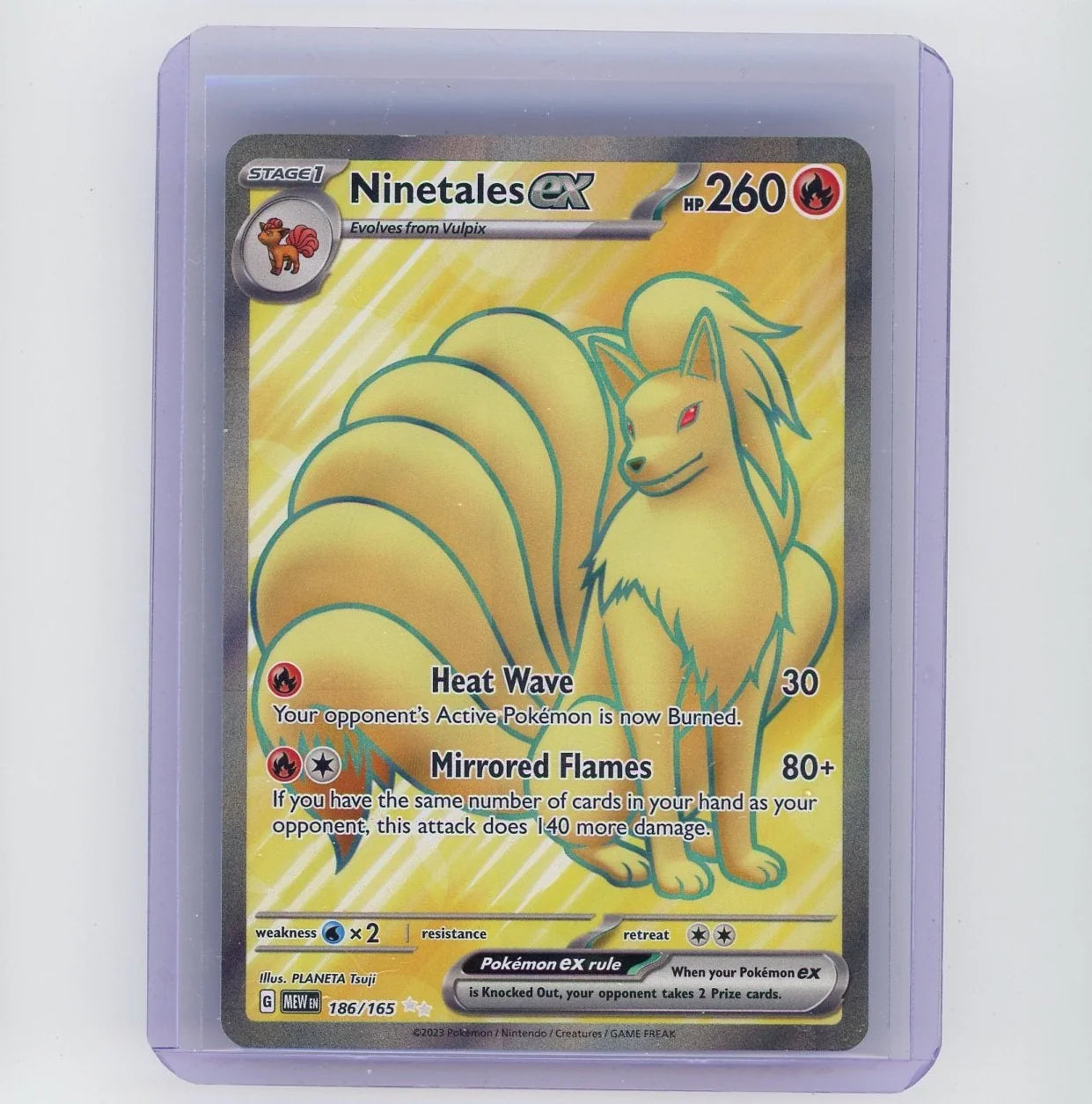 Ninetales EX 2023 Pokémon Rare Holo #186/165