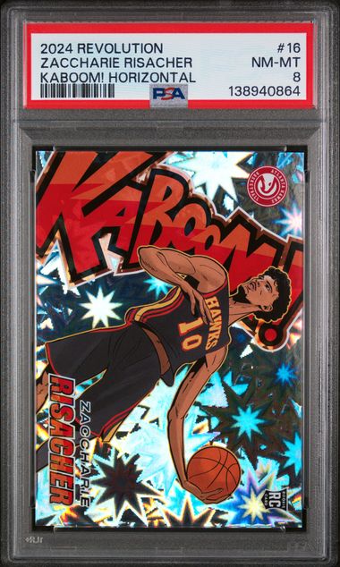 Zaccharie Risacher 2024 Panini Revolution Kaboom RC PSA 8