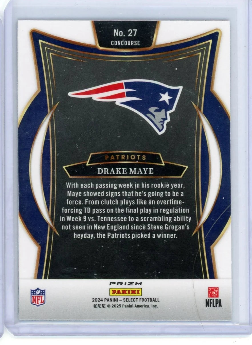 Drake Maye 2024 Select Black and Green Shock RC