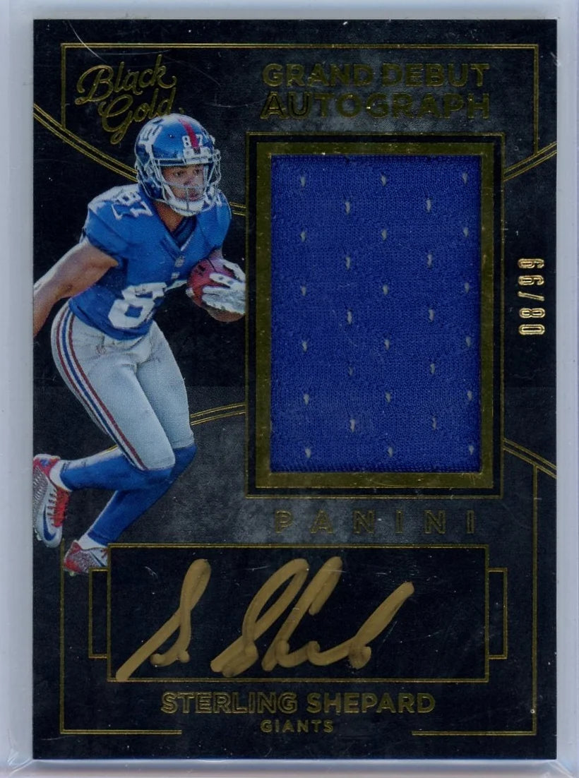 Sterling Shepard 2016 Panini Black Gold Grand Debut autograph #'d 08/99