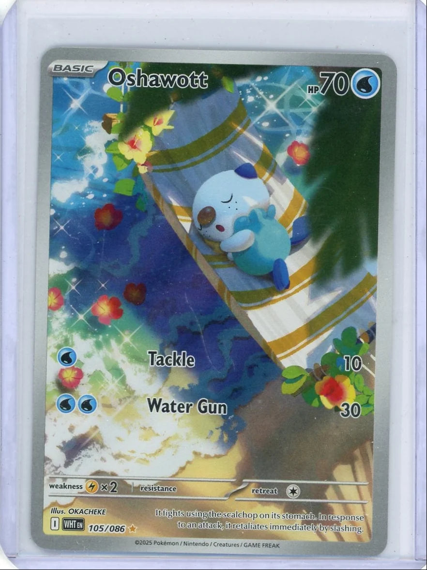 Oshawott Pokémon White Flare Illustration Rare #105/86
