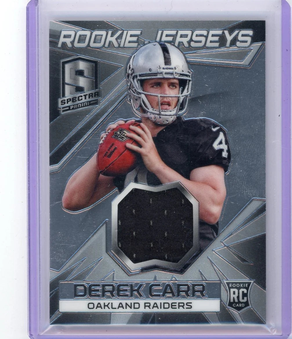 Derek Carr 2014 Panini Spectra Rookie Jerseys relic #'d 198/199