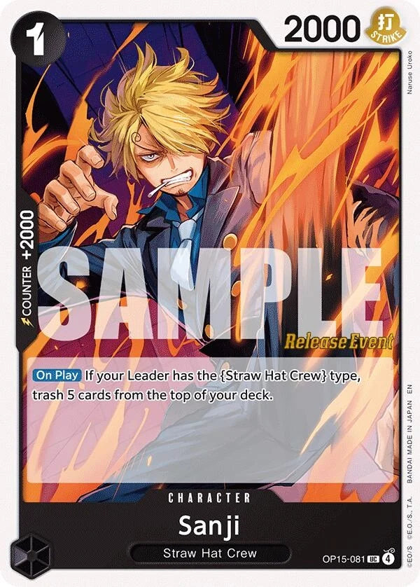 Sanji (OP15-081) (OP15-081) (Adventure on Kami's Island Release Event Cards) (OP15 RE)