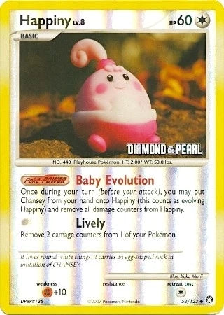 Happiny - 52/123 [Diamond & Pearl] (052/123) (Burger King Promos) (BKP)