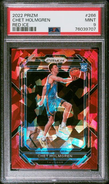 Chet Holmgren 2022 Panini Prizm Red Ice Rookie PSA 9